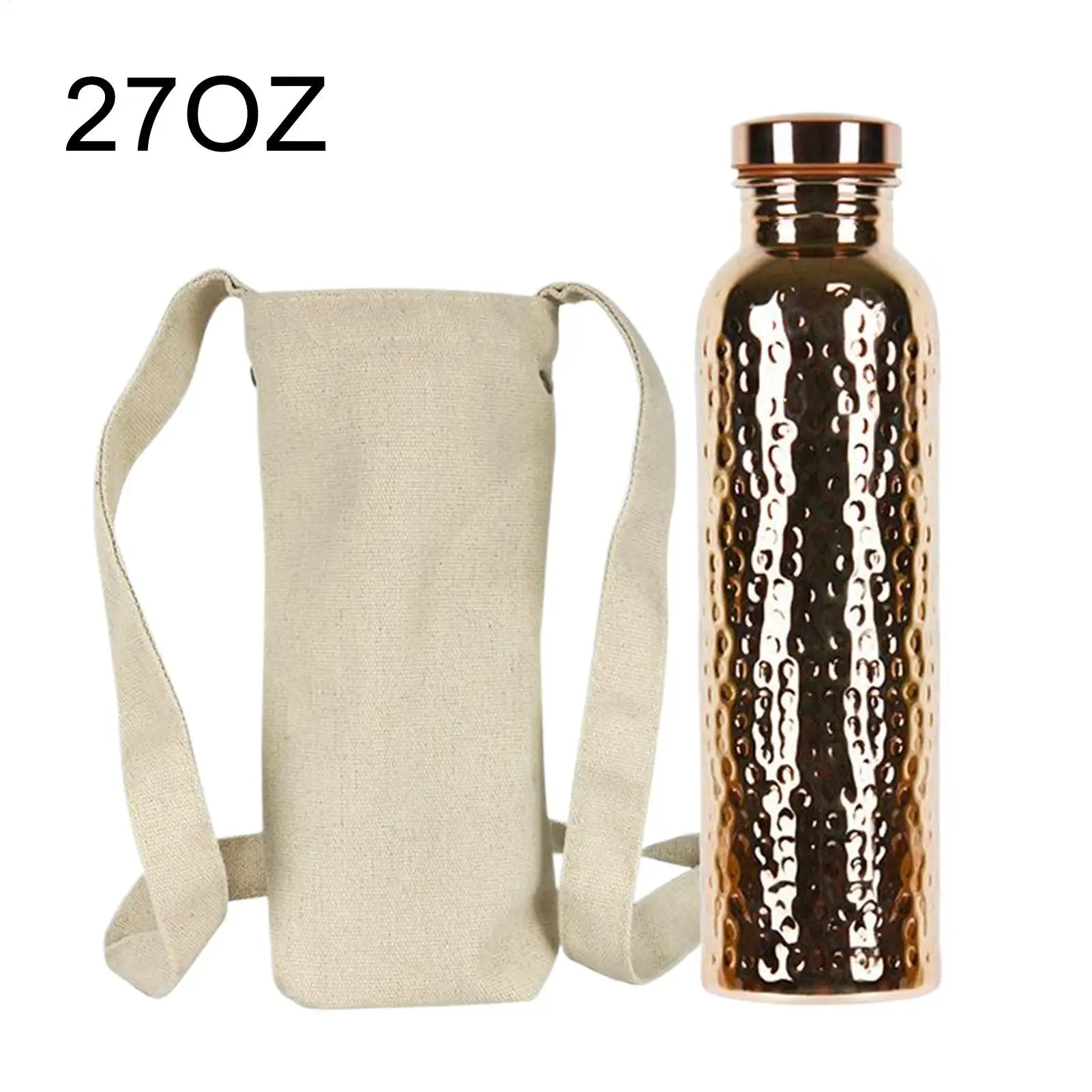 Copper Bottle Leakproof Insulated Water Bottle 27Oz Portable Leakproof Cup for Traveling Gym Daily Sports Work Outdoor Camping