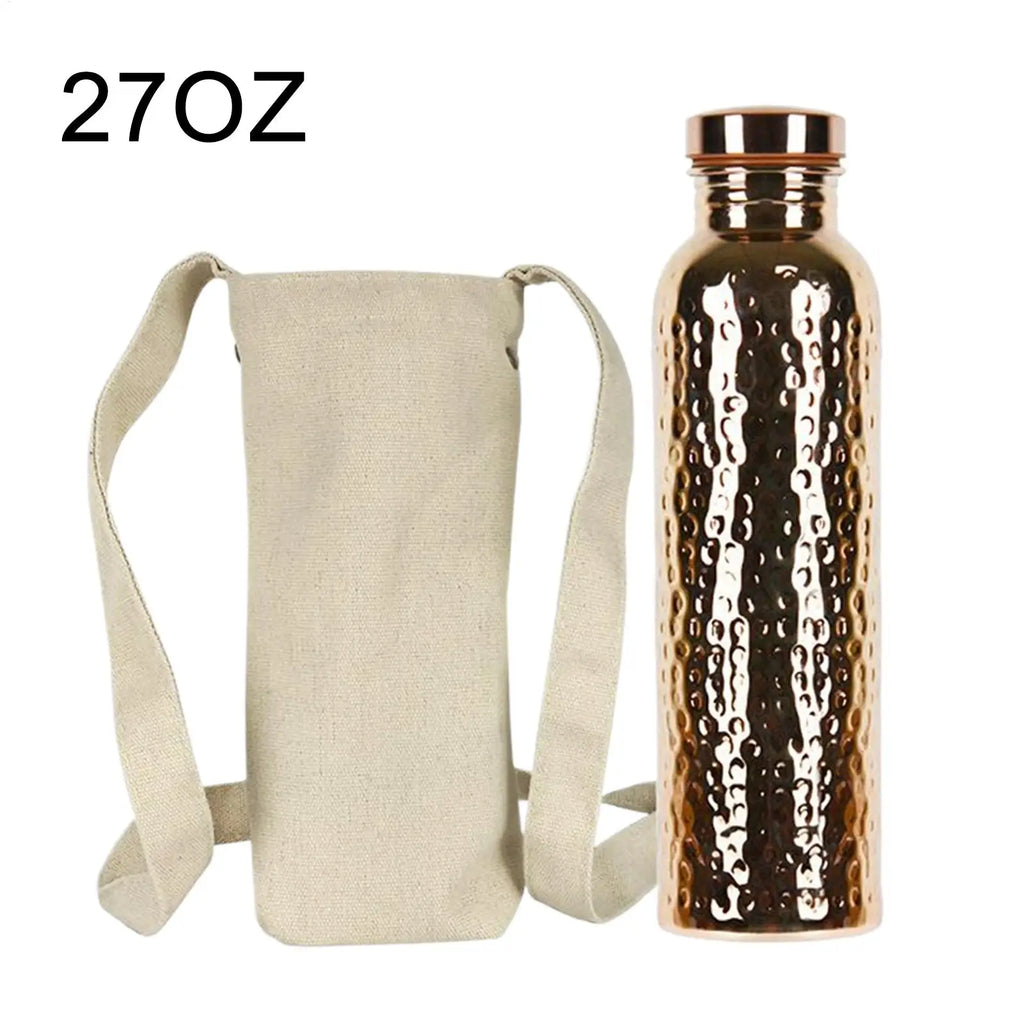 Copper Bottle Leakproof Insulated Water Bottle 27Oz Portable Leakproof Cup for Traveling Gym Daily Sports Work Outdoor Camping