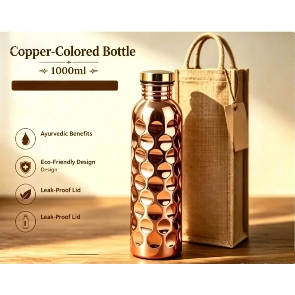 Vintage Copper Water Bottle 800ml 1000ml Outdoor Drinking Cup Gift Practical Daily Necessities