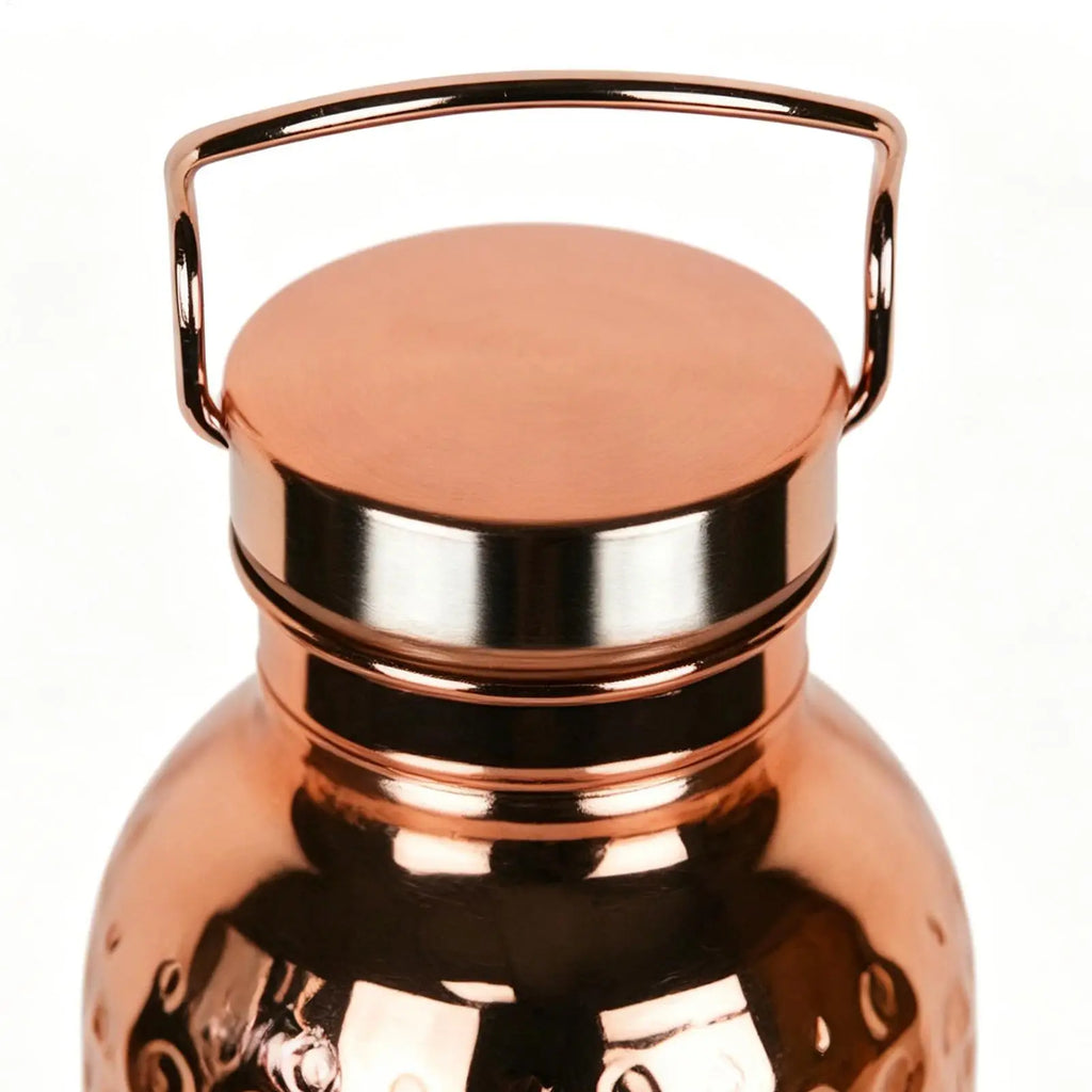 800ml Pure Copper Water Bottle Portable Copper Drinking Bottle For Camping Hiking Travel Outdoor & Indoor, Home Kitchen