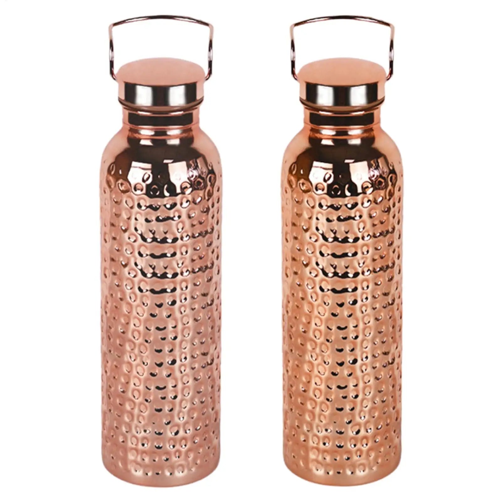 Pure Copper Water Bottle 800ml Portable Stainless Steel Insulated Drinkwares Copper Bottle For Drinking Water For Camping Hiking