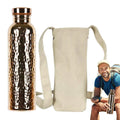 Copper Bottle Leak-Proof Insulated Copper Water Bottle Portable Leakproof 27Oz Cup For Gym Camping Traveling Hydration Work