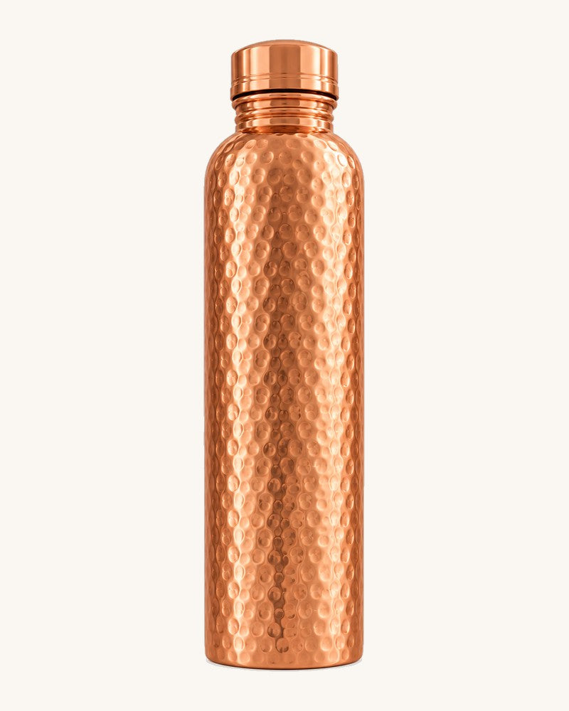 Tamra 1L hand-hammered copper water bottle