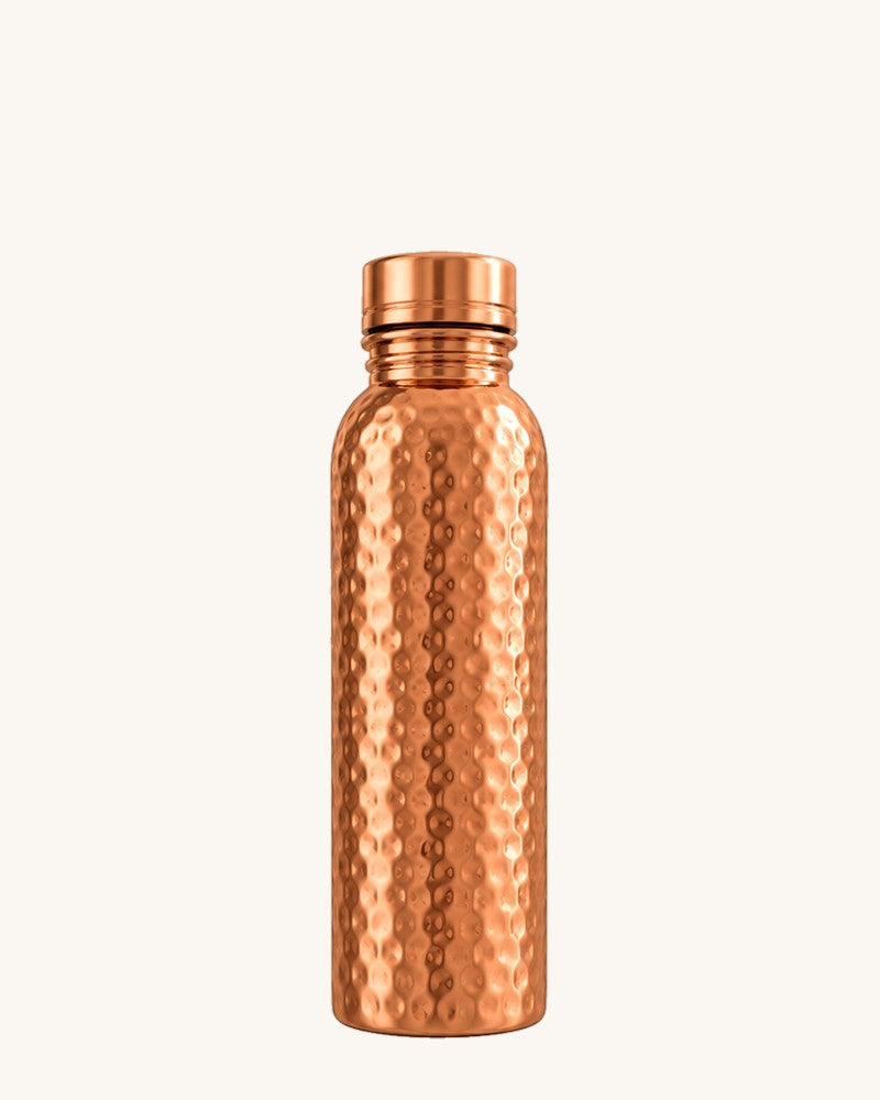 Tamra 500ml hand-hammered copper water bottle