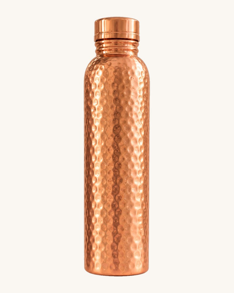 Tamra 750ml hand-hammered copper water bottle